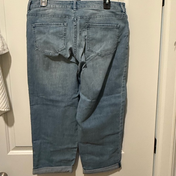 LOGO Lavish Indigo Slim Patchwork Boyfriend Jeans - Picture 7 of 9